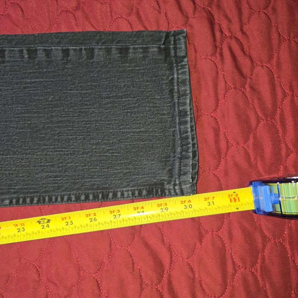 Levi Strauss 511 Mens Denim Jeans 38x32 Black Washed Distressed - Picture 9 of 13